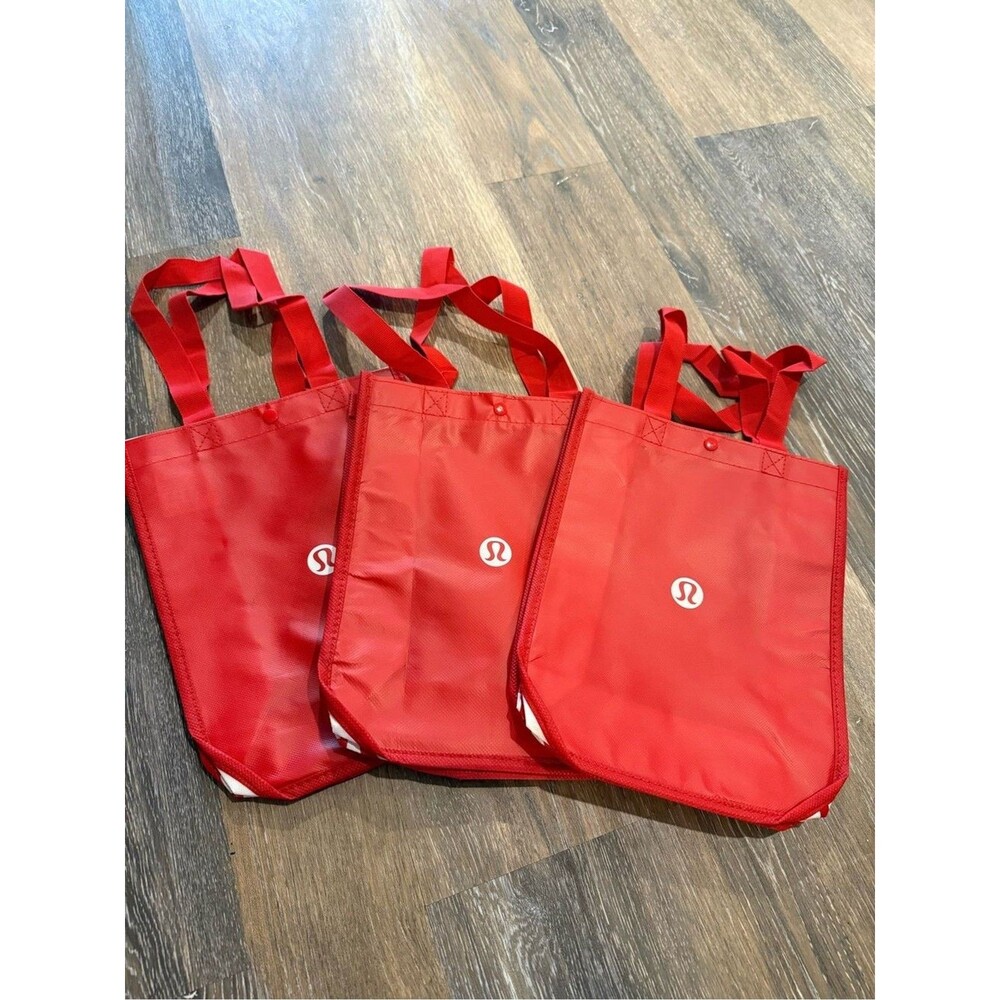 lululemon athletica Red Reusable Tote Bags (Set of 3)
